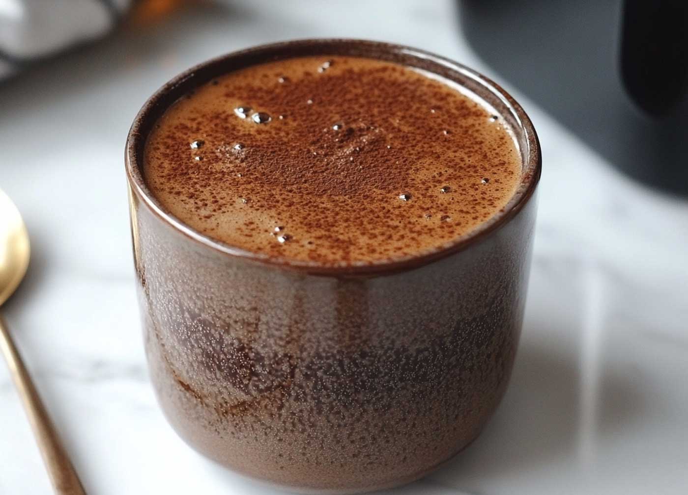 Keto African coffee with coconut oil or ghee: a rich thrust