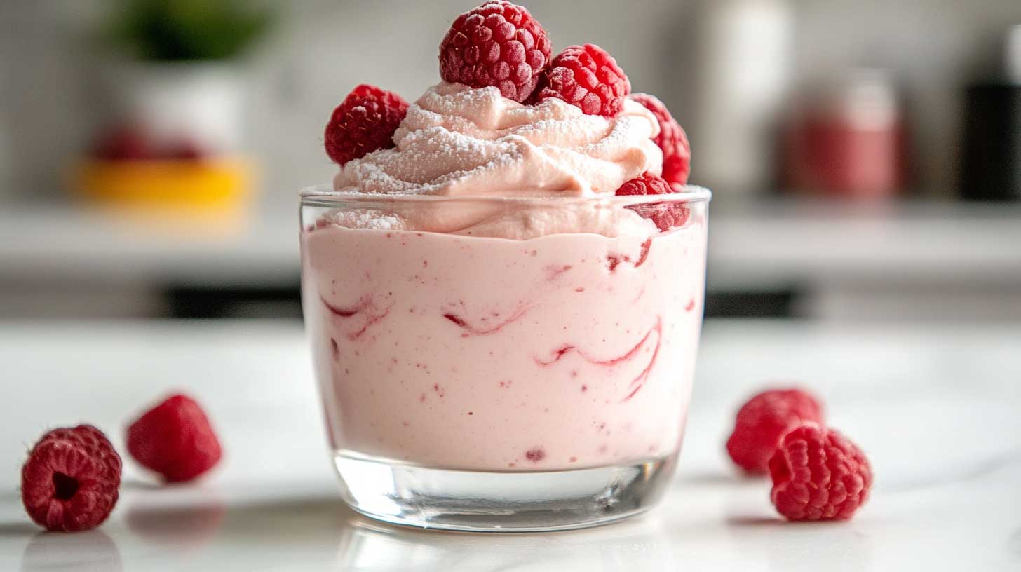 Keto raspberry cheesecake mousse recipe (simple & creamy!)