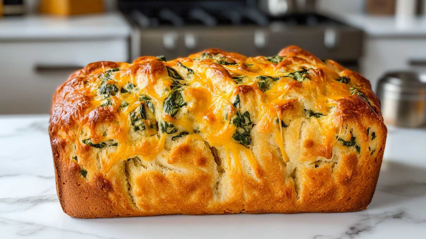 Simple keto spinach and cheese bread for your low-carbohydrate diet