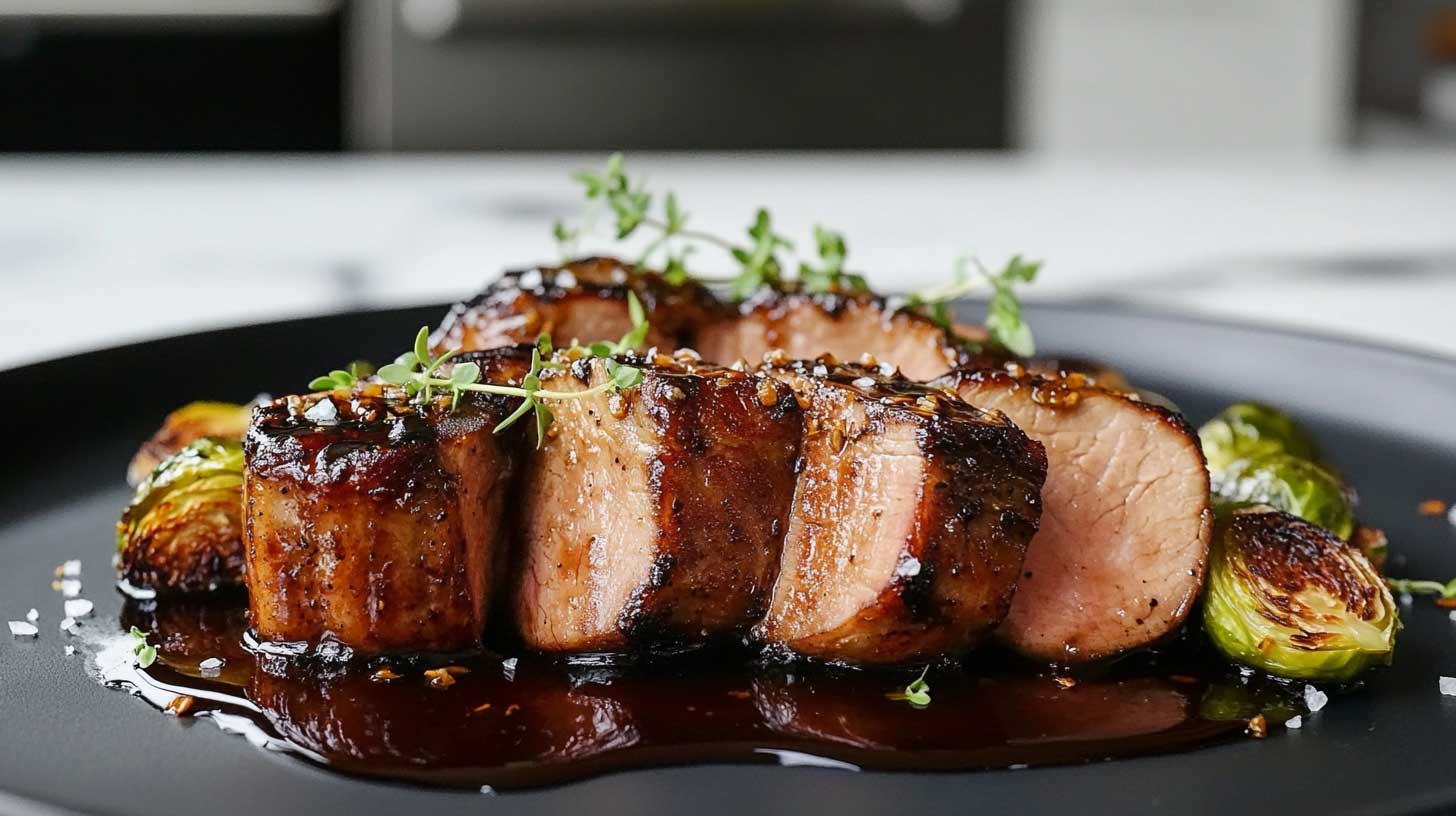 Keto -Balsamico -glazed pork chops