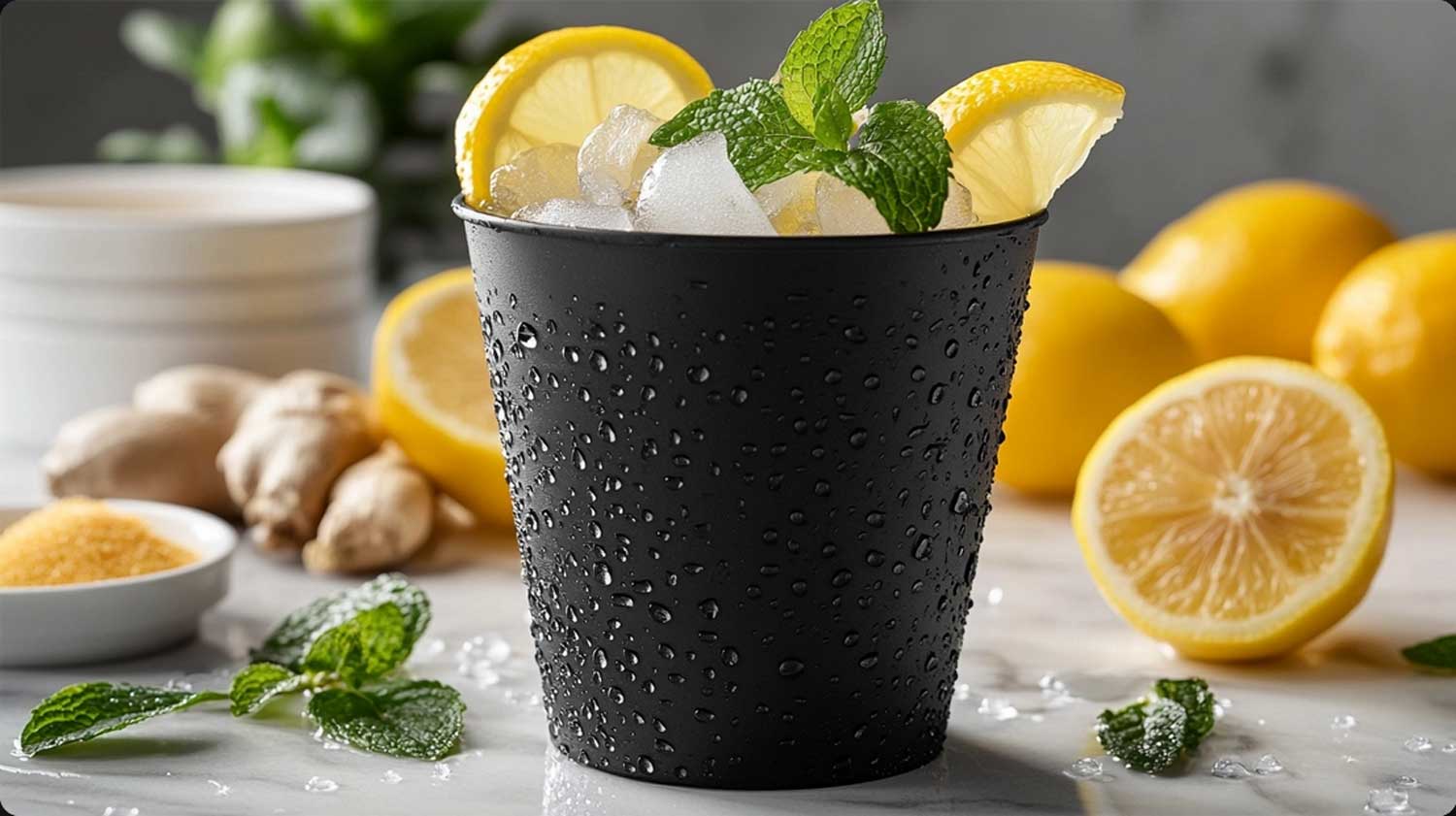 Keto ginger mint lemonade – best refreshing deep colder drink