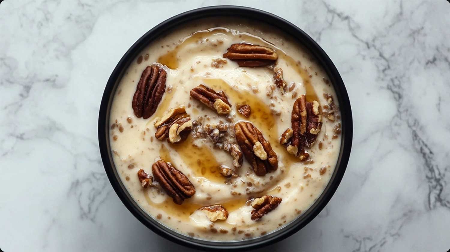 Keto Maple flaxpecan porridge: warm and nutty breakfast