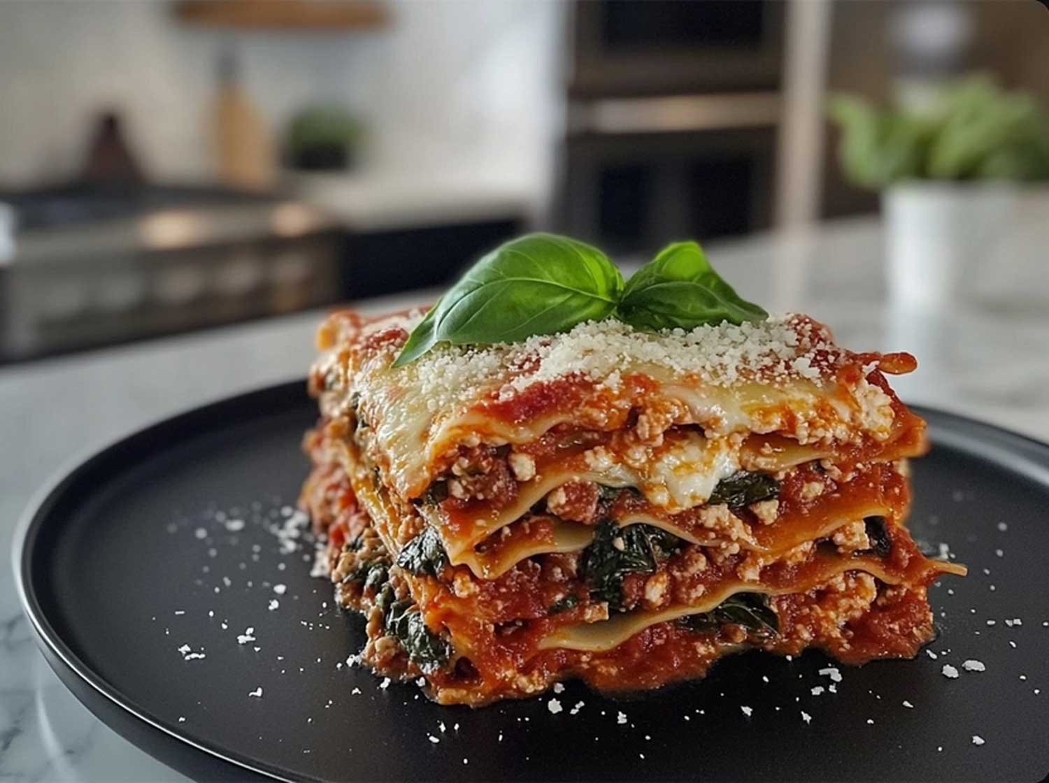 Keto Spinat & Ricotta Lasagna-a Comfort evening dinner with carbohydrate-like carbohydrates