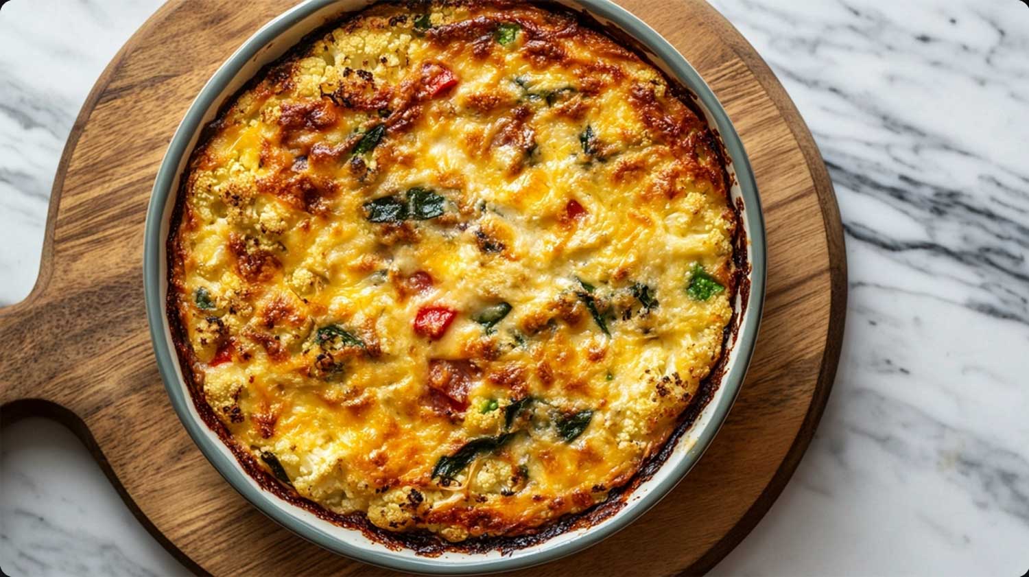 Creamy, kitschy, carbohydrate -low comfort food