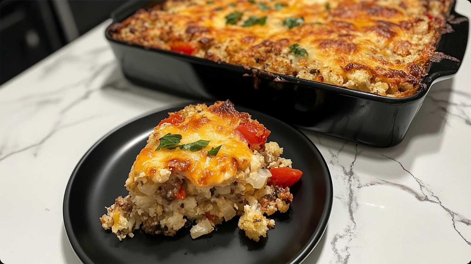 Keto cauliflower hash brown casserole: the potato lover shell